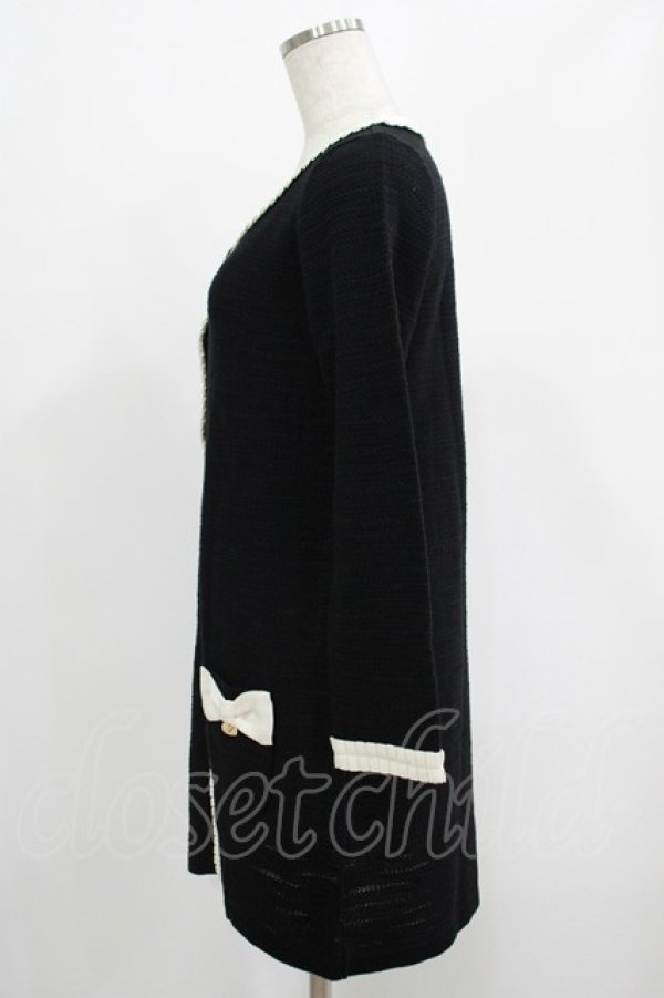 画像2: JESUS DIAMANTE / ハートチャームニットワンピース 38 ブラック H-25-07-25-012-JE-OP-NS-ZH (2)