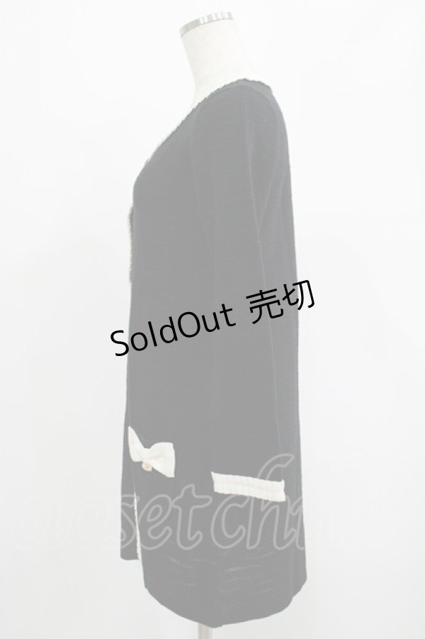 画像2: JESUS DIAMANTE / ハートチャームニットワンピース 38 ブラック H-25-07-25-012-JE-OP-NS-ZH (2)