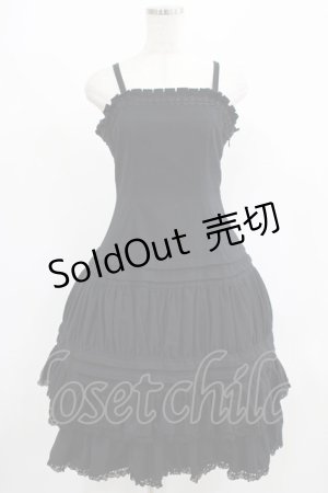 画像: Victorian maiden / ツイルギャザージャンパースカート Free ブラック H-25-07-26-001-CL-OP-NS-ZH