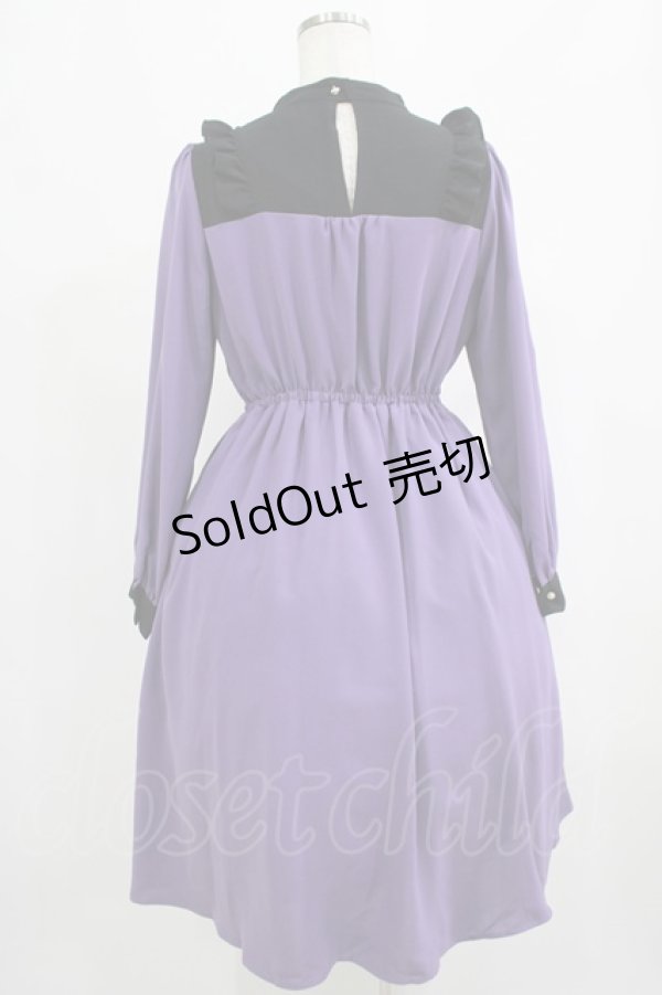画像3: axes femme POETIQUE / レースクロスシスターワンピース M ブラック/パープル H-25-07-26-004-AX-OP-NS-ZH (3)