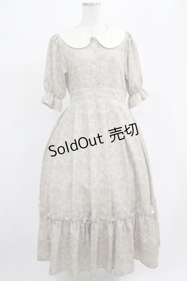 画像1: m petit by misako / NINA'sコラボ トワルドジュイワンピース M ベージュ H-25-07-26-006-LO-OP-NS-ZH (1)