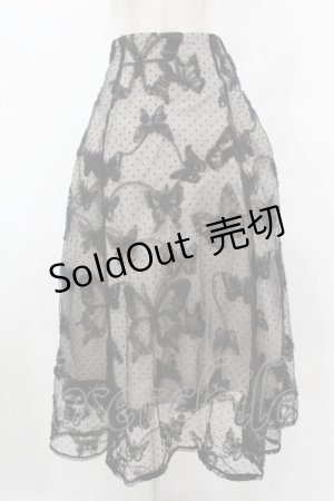画像: tocco closet / 蝶チュールスカート M ブラック H-25-07-26-1043-0-SK-NS-ZH