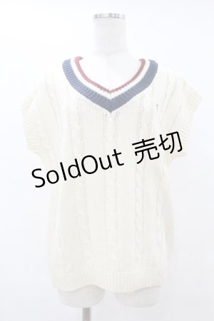 画像: Fi.n.t / マルチラインニットベスト Free OFF WHITE H-25-07-26-1045-CA-TO-NS-ZH