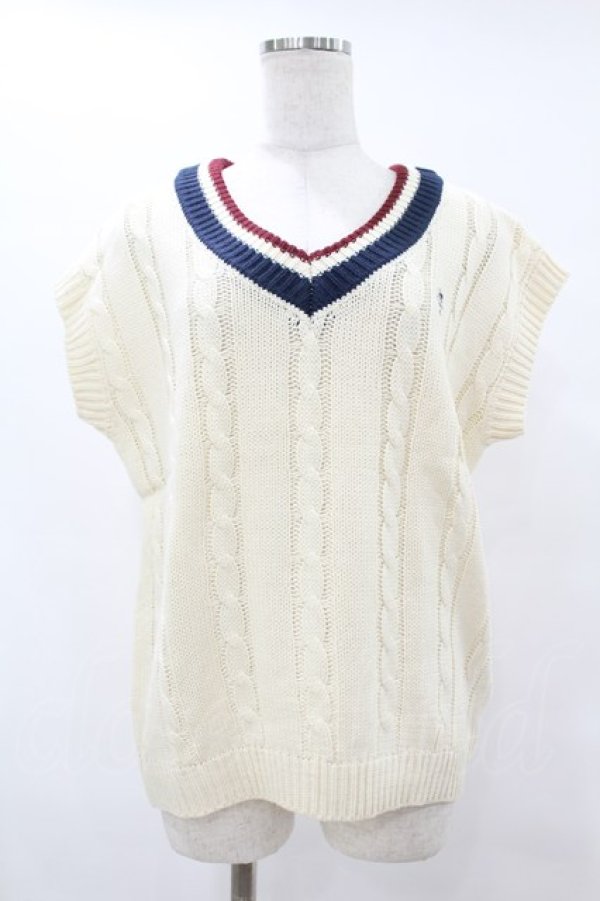 画像1: Fi.n.t / マルチラインニットベスト Free OFF WHITE H-25-07-26-1045-CA-TO-NS-ZH (1)