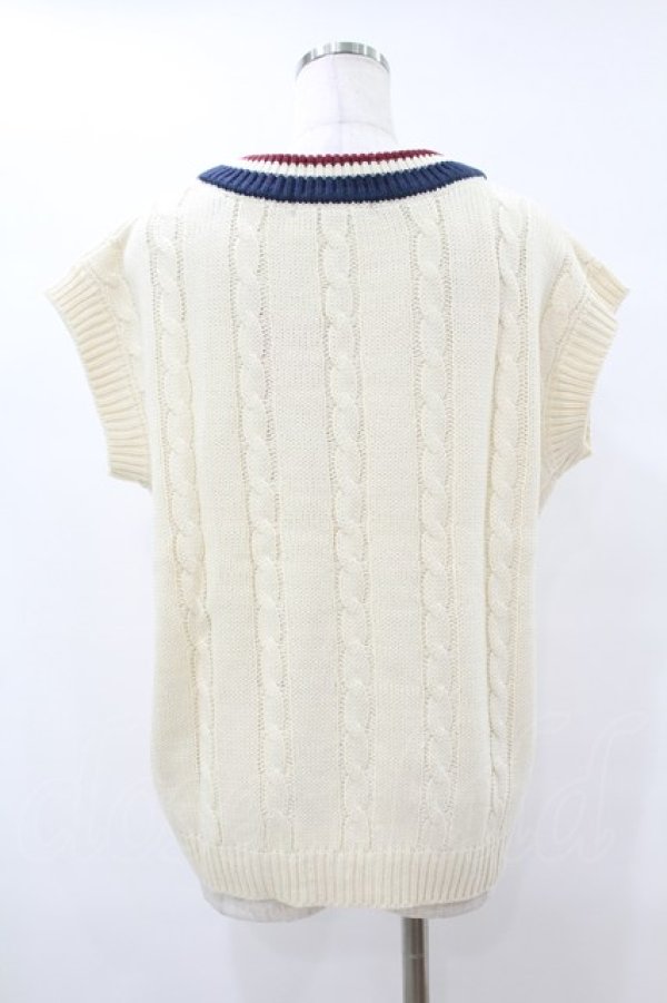 画像2: Fi.n.t / マルチラインニットベスト Free OFF WHITE H-25-07-26-1045-CA-TO-NS-ZH (2)