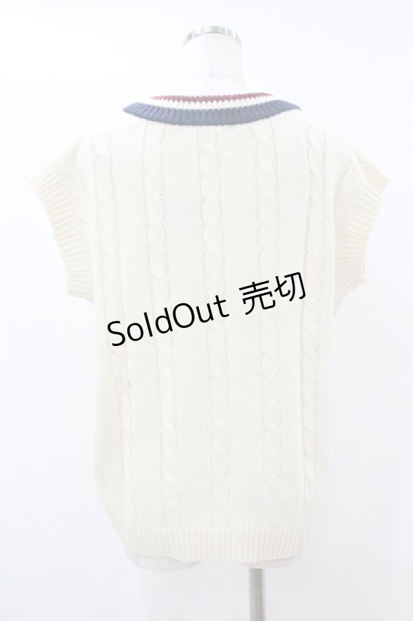 画像2: Fi.n.t / マルチラインニットベスト Free OFF WHITE H-25-07-26-1045-CA-TO-NS-ZH (2)