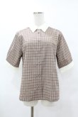 画像1: Fi.n.t / タイ付きチェッククレリック5分袖シャツ Free PURPLE×BR H-25-07-26-1049-CA-BL-NS-ZH (1)