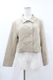画像1: Fi.n.t / チェーンステッチ使いダブル釦ショートジャケット Free BEIGE H-25-07-26-1050-CA-JA-NS-ZH (1)