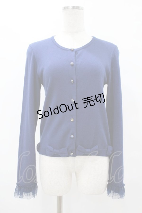 画像1: JESUS DIAMANTE / ロココリボンカーデ Free ブルー H-25-07-26-1053-JE-TO-NS-ZH (1)