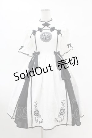 画像: axes femme kawaii / 牡丹刺繍チャイナワンピース M 白 H-25-07-26-1019-AX-OP-NS-ZH