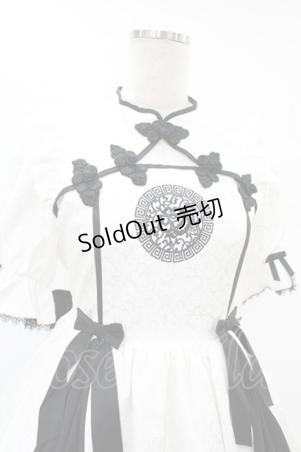 画像4: axes femme kawaii / 牡丹刺繍チャイナワンピース M 白 H-25-07-26-1019-AX-OP-NS-ZH (4)