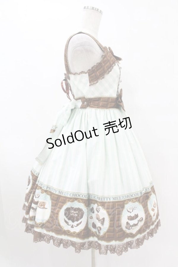 画像3: Angelic Pretty / Meltyチョコレートハイウエストジャンパースカート Free ミント H-25-07-26-1021-AP-OP-NS-ZH (3)