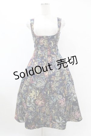 画像: Innocent World / ローズゴブランバッスルジャンパースカート M ネイビー H-25-07-26-1023-IW-OP-NS-ZH