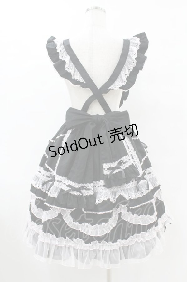 画像2: Angelic Pretty / Heart胸あて付スカート(無地) Free ブラック/ピンク H-25-07-26-1026-AP-SK-NS-ZH (2)