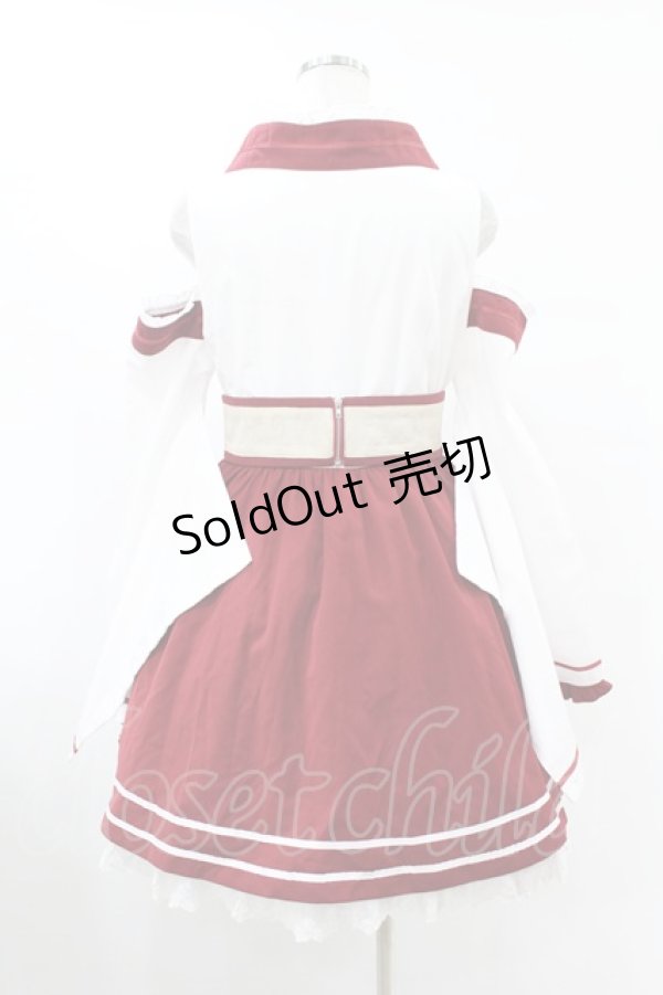 画像2: To Alice / 狐刺繍入り巫女風ワンピース+バレッタ M 白 H-25-07-26-1027-LO-OP-NS-ZH (2)