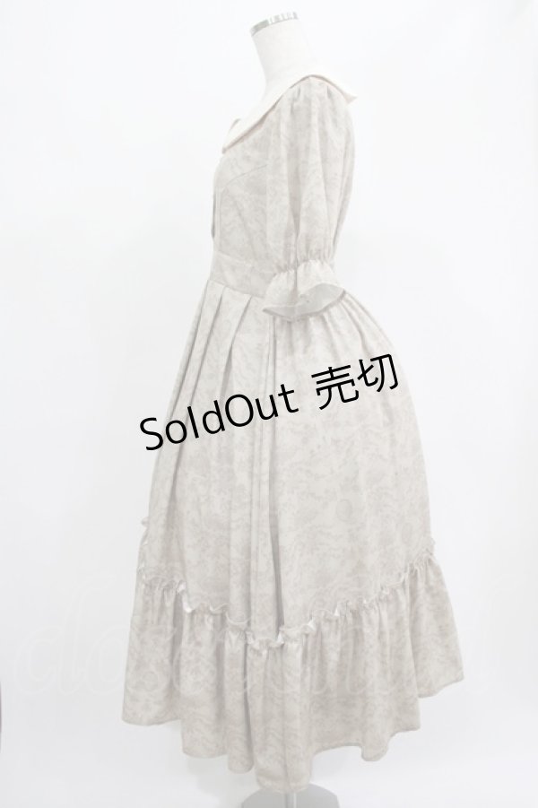 画像2: m petit by misako / NINA'sコラボ トワルドジュイワンピース M ベージュ H-25-07-26-006-LO-OP-NS-ZH (2)