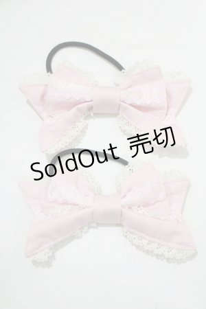 画像: Angelic Pretty / ドットリボンラインヘアポニー  ピンク H-25-07-26-057-AP-AC-NS-ZH