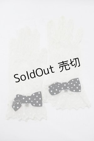 画像: Angelic Pretty / Dollyドットリボンレース手袋  オフ H-25-07-26-065-AP-ZA-NS-ZH