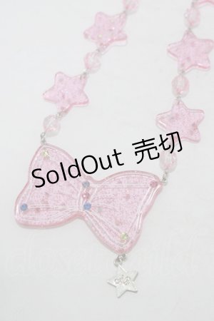 画像: Angelic Pretty / Dreamyホロスコープリボンネックレス  ピンク H-25-07-26-077-AP-AC-NS-ZH