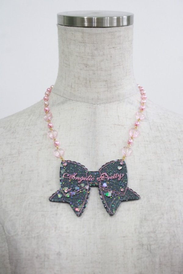 Angelic Pretty / ときめきリボンネックレス ブラック H-25-07
