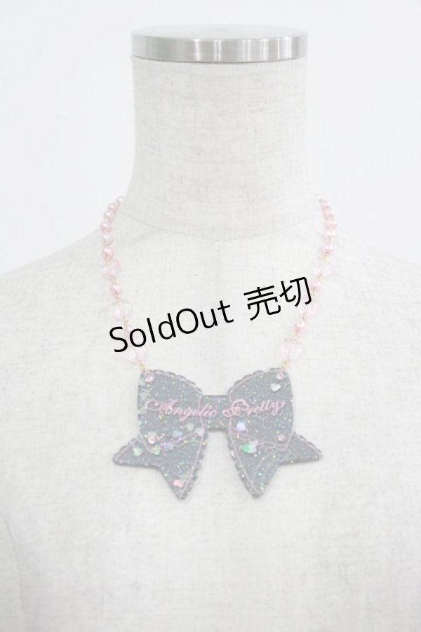 画像2: Angelic Pretty / ときめきリボンネックレス  ブラック H-25-07-26-080-AP-AC-NS-ZH (2)