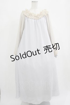画像: Maison de FLEUR Petite Robe canone / オフショルダーレースワンピース M ブルー H-25-07-26-010-EL-OP-NS-ZH