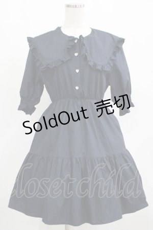 画像: DearMyLoveRose / セーラーティアードワンピース M ネイビー H-25-07-26-015-EL-OP-NS-ZH