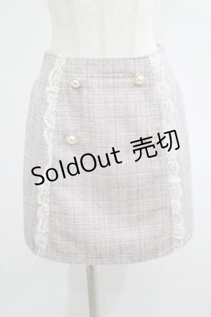 画像: Ank Rouge / レースツイードスカート M ピンク H-25-07-26-022-CA-SK-NS-ZH