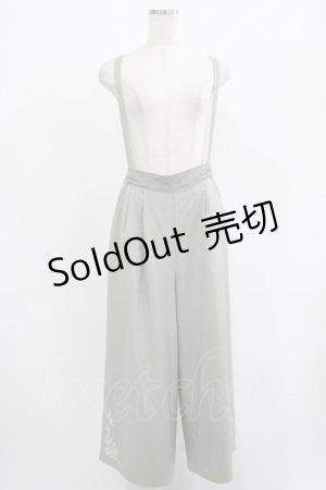 画像: axes femme / 刺繍入サス付パンツ M グリーン H-25-07-26-023-AX-SK-NS-ZH