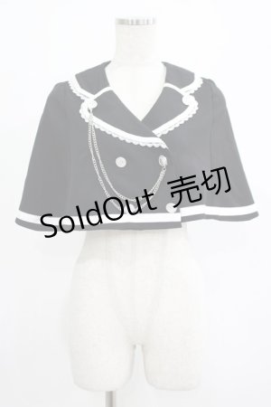 画像: DearMyLove / 探偵テーラードショートケープ M~L ブラック H-25-07-26-025-EL-JA-NS-ZH