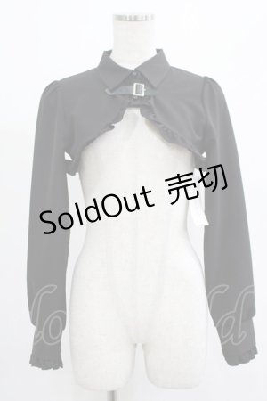 画像: DearMyLove / スクエアバックルフリルショートブラウス M ブラック H-25-07-26-026-EL-BL-NS-ZH