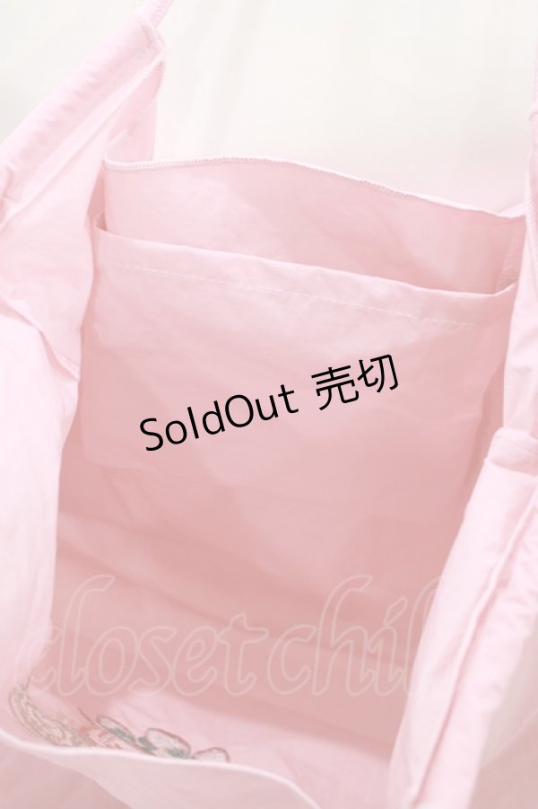 画像3: m petit by misako / ジャム刺繍ショッピングバッグ  ピンク H-25-07-27-038-LO-BG-NS-ZH (3)