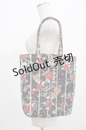 画像: ALICE and the PIRATES / ローズジェイル柄トートBag  ブラック H-25-07-27-039-PA-BG-NS-ZH