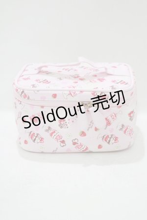画像: BABY,THE STARS SHINE BRIGHT / Berry Berry Strawberry Parfait〜くみゃちゃんアイスを添えて〜柄バニティポーチ  ピンク H-25-07-27-041-BA-ZA-NS-ZH