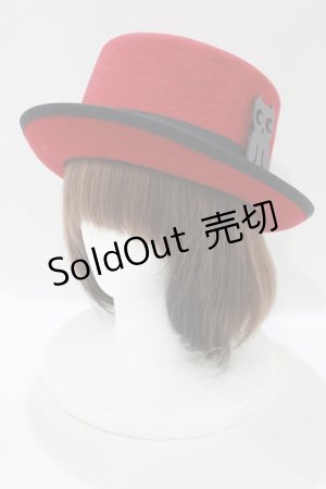 画像: MILK / PIERROT'S SILK HAT  レッド H-25-07-27-062-ML-AC-NS-ZH