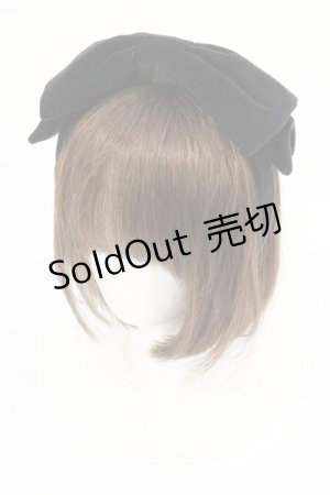 画像: Juliette et Justine / 別珍リボンカチューシャ  ブラック H-25-07-27-1042-CL-AC-NS-ZH