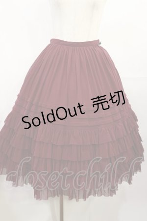 画像: Juliette et Justine / Petale de rose Skirt 2 ボルドー H-25-07-27-1012-CL-SK-NS-ZH