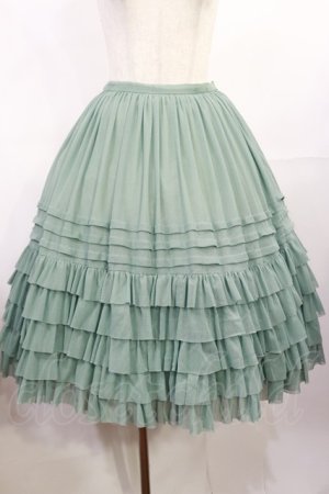 画像: Juliette et Justine / Petale de rose Skirt 2 ブルーグリーン H-25-07-27-1016-CL-SK-NS-ZH