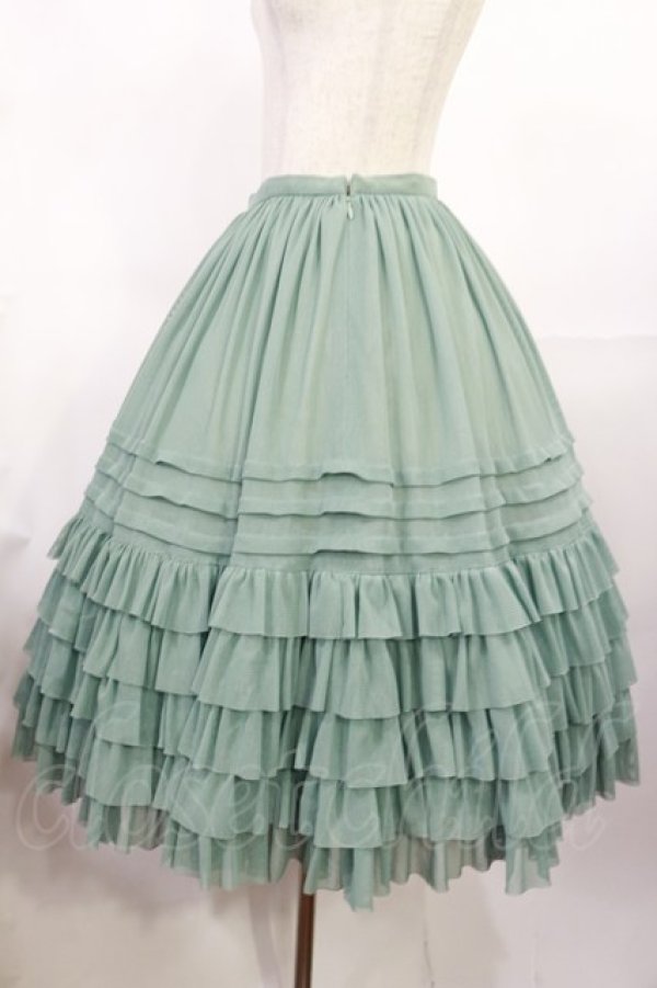 画像2: Juliette et Justine / Petale de rose Skirt 2 ブルーグリーン H-25-07-27-1016-CL-SK-NS-ZH (2)