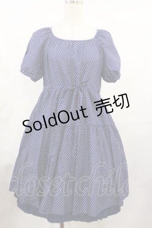 画像: PINK HOUSE / ドットワンピース Free ブルー H-25-07-27-1020-LO-OP-NS-ZH