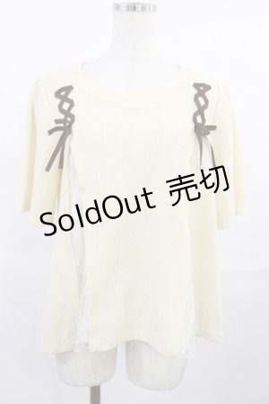 画像: axes femme / レースアッププルオーバー M 生成り H-25-07-27-1028-AX-TO-NS-ZH