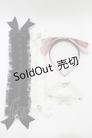 画像: LOLITAその他 / アクセサリーセット  ブラック/オフ/ピンク H-25-07-27-065-LO-ZA-NS-ZH