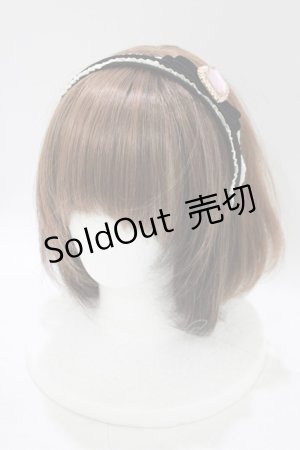 画像: RoseMarie seoir / bijou ribbon headband  ブラック H-25-07-27-072-LO-AC-NS-ZH