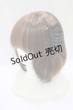 画像: Ank Rouge / スピンドルリボンピン  ブラック H-25-07-27-079-CA-AC-NS-ZH