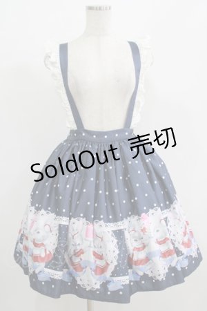 画像: Rose Cutie（海外ロリータブランド） / Ms LUTRA collaboration Diner Bunnyスカート M ネイビー H-25-07-27-007-LO-SK-NS-ZH