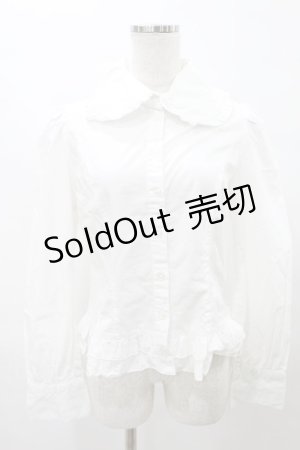 画像: PEACE NOW / フリルブラウス M 白 H-25-07-28-031-PU-BL-KB-ZH