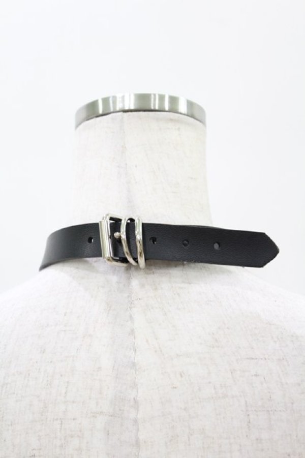 画像2: ニュリカデリック / ベルリングレザーチョーカー  ブラック H-25-07-28-1020-PU-AC-KB-ZS (2)