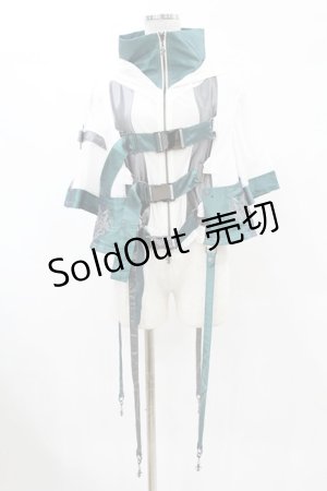 画像: Ozz conte / conte anarchyショートパーカー  白 H-25-07-28-1037-OO-TO-KB-ZH