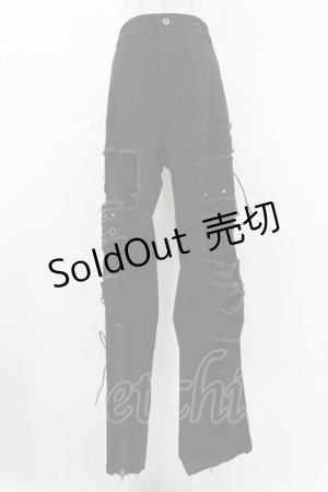 画像: PUNK RAVE / DERANGED WORLD TROUSERS 5XL ブラック H-25-07-28-1039-PU-PA-KB-ZH