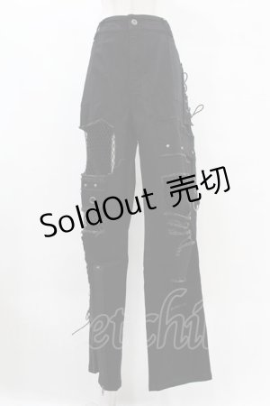 画像: PUNK RAVE / DERANGED WORLD TROUSERS 4XL ブラック H-25-07-28-1040-PU-PA-KB-ZH